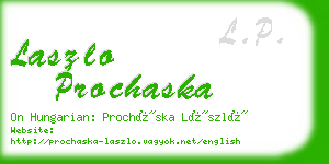 laszlo prochaska business card